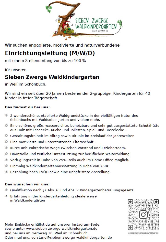 Stellenanzeige